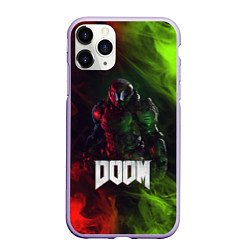 Чехол iPhone 11 Pro матовый Doomguy Doom, цвет: 3D-светло-сиреневый