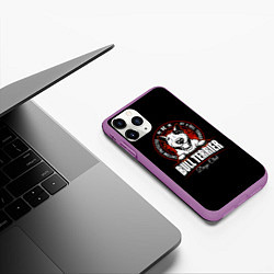 Чехол iPhone 11 Pro матовый Бультерьер Bull Terrier, цвет: 3D-фиолетовый — фото 2