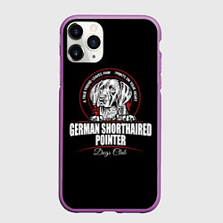Чехол iPhone 11 Pro матовый Немецкий Курцхаар Kurzhaar, цвет: 3D-фиолетовый