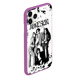 Чехол iPhone 11 Pro матовый Maneskin Монэскин, рок - группа, цвет: 3D-фиолетовый — фото 2