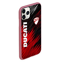 Чехол iPhone 11 Pro матовый DUCATI RED STYLE MOTOCYCLE, цвет: 3D-малиновый — фото 2