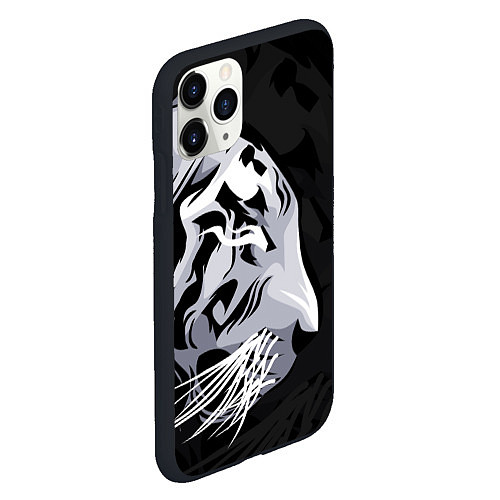 Чехол iPhone 11 Pro матовый 2022 Год тигра / 3D-Черный – фото 2