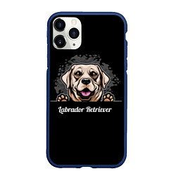 Чехол iPhone 11 Pro матовый Лабрадор-Ретривер Labrador Retriever, цвет: 3D-тёмно-синий