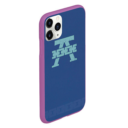 Чехол iPhone 11 Pro матовый Альфа Легион цвет легиона до Ереси / 3D-Фиолетовый – фото 2