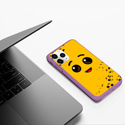 Чехол iPhone 11 Pro матовый FORTNITE BANANA FACE ФОРТНАЙТ БАНАН, цвет: 3D-фиолетовый — фото 2