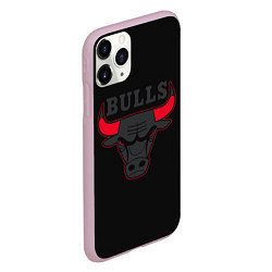 Чехол iPhone 11 Pro матовый CHICAGO BULLS ЧИКАГО БУЛЛС ЯРОСТЬ БЫКА, цвет: 3D-розовый — фото 2