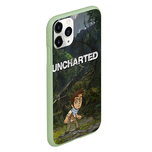 Чехол iPhone 11 Pro матовый Uncharted На картах не значится / 3D-Салатовый – фото 2