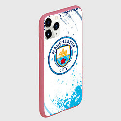 Чехол iPhone 11 Pro матовый Manchester City - Футбольный клуб, цвет: 3D-малиновый — фото 2