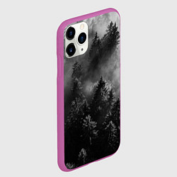 Чехол iPhone 11 Pro матовый МРАЧНЫЙ ЛЕС FOREST, цвет: 3D-фиолетовый — фото 2