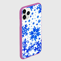 Чехол iPhone 11 Pro матовый Белая Зима, цвет: 3D-фиолетовый — фото 2