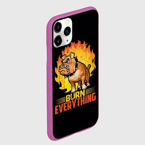 Чехол iPhone 11 Pro матовый Сжечь Всё / 3D-Фиолетовый – фото 2