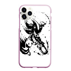 Чехол iPhone 11 Pro матовый SONIC BLACK СОНИК, цвет: 3D-розовый