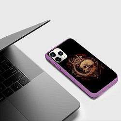 Чехол iPhone 11 Pro матовый LOG Skull, цвет: 3D-фиолетовый — фото 2