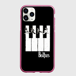 Чехол iPhone 11 Pro матовый THE BEATLES ЗНАМЕНИТАЯ КАРТИНКА, цвет: 3D-малиновый