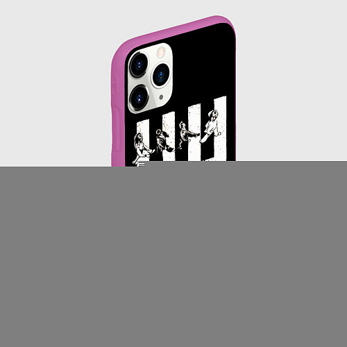 Чехол iPhone 11 Pro матовый THE BEATLES ЗНАМЕНИТАЯ КАРТИНКА / 3D-Фиолетовый – фото 2