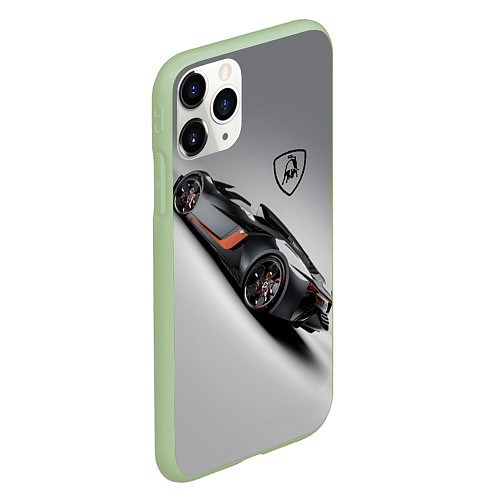 Чехол iPhone 11 Pro матовый Lamborghini - не для всех! / 3D-Салатовый – фото 2