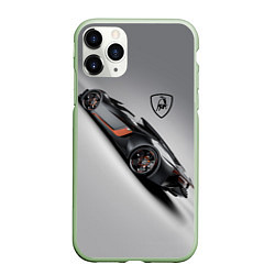 Чехол iPhone 11 Pro матовый Lamborghini - не для всех!, цвет: 3D-салатовый