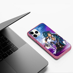 Чехол iPhone 11 Pro матовый GenShin, цвет: 3D-малиновый — фото 2