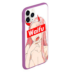 Чехол iPhone 11 Pro матовый Waifu -02 Darling in the Franxx, цвет: 3D-фиолетовый — фото 2