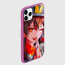 Чехол iPhone 11 Pro матовый Ху тао ухмыляется тебе genshin impact, цвет: 3D-фиолетовый — фото 2