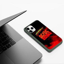 Чехол iPhone 11 Pro матовый ACDC - BIG GUN, цвет: 3D-темно-зеленый — фото 2