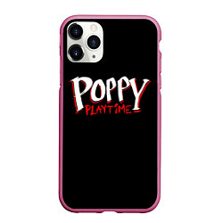 Чехол iPhone 11 Pro матовый Poppy Playtime: Logo, цвет: 3D-малиновый
