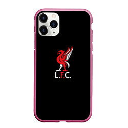 Чехол iPhone 11 Pro матовый Leverpool YNWA, цвет: 3D-малиновый