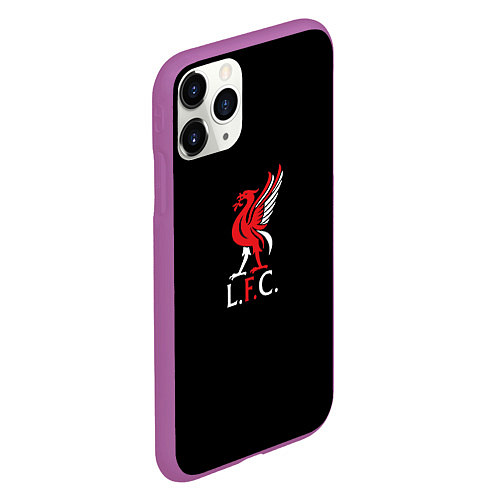 Чехол iPhone 11 Pro матовый Leverpool YNWA / 3D-Фиолетовый – фото 2