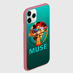 Чехол iPhone 11 Pro матовый The Resistance - Muse, цвет: 3D-малиновый — фото 2