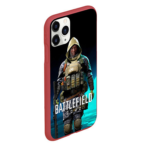 Чехол iPhone 11 Pro матовый Battlefield 2042 - Ирландец / 3D-Красный – фото 2