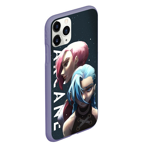 Чехол iPhone 11 Pro матовый Vi and Jinx / 3D-Серый – фото 2