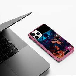 Чехол iPhone 11 Pro матовый JINX lol аркейн, цвет: 3D-малиновый — фото 2