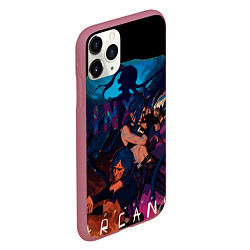 Чехол iPhone 11 Pro матовый JINX lol аркейн, цвет: 3D-малиновый — фото 2