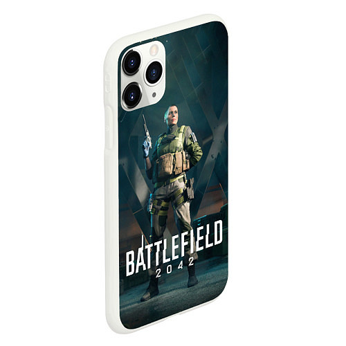 Чехол iPhone 11 Pro матовый Battlefield 2042 - Мария Фальк арт / 3D-Белый – фото 2