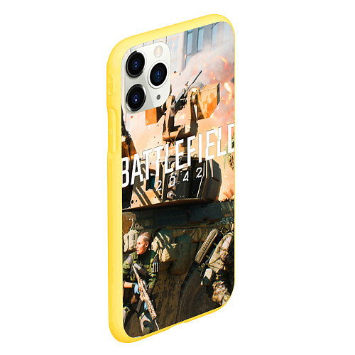 Чехол iPhone 11 Pro матовый Battlefield 2042 - отряд / 3D-Желтый – фото 2