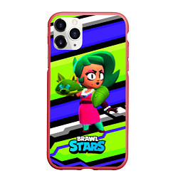 Чехол iPhone 11 Pro матовый Lola BrawlStars green, цвет: 3D-красный