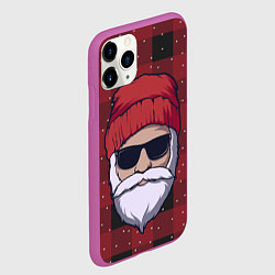 Чехол iPhone 11 Pro матовый SANTA HIPSTER САНТА ХИПСТЕР, цвет: 3D-фиолетовый — фото 2