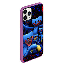 Чехол iPhone 11 Pro матовый Huggy Wuggy: Players, цвет: 3D-фиолетовый — фото 2