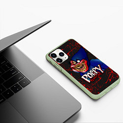 Чехол iPhone 11 Pro матовый Poppy Playtime: Blood Rage, цвет: 3D-салатовый — фото 2