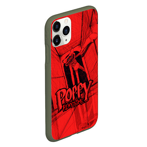 Чехол iPhone 11 Pro матовый Poppy Playtime: Red Room / 3D-Темно-зеленый – фото 2