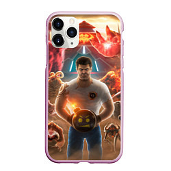 Чехол iPhone 11 Pro матовый Serious Sam Игровые персонажи Босы, цвет: 3D-розовый