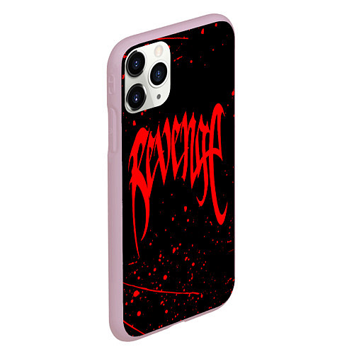 Чехол iPhone 11 Pro матовый XXXTENTACION REVENGE, БРЫЗГИ КРАСОК / 3D-Розовый – фото 2