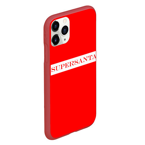 Чехол iPhone 11 Pro матовый SUPERSANTA / 3D-Красный – фото 2