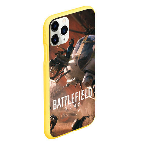 Чехол iPhone 11 Pro матовый Battlefield 2042 - Боевой отряд / 3D-Желтый – фото 2