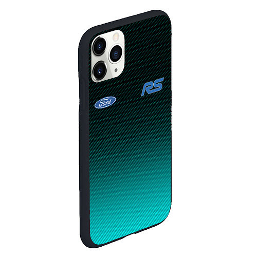 Чехол iPhone 11 Pro матовый Ford ST Carbon / 3D-Черный – фото 2