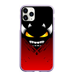 Чехол iPhone 11 Pro матовый Geometry Dash: Demon Smile, цвет: 3D-светло-сиреневый