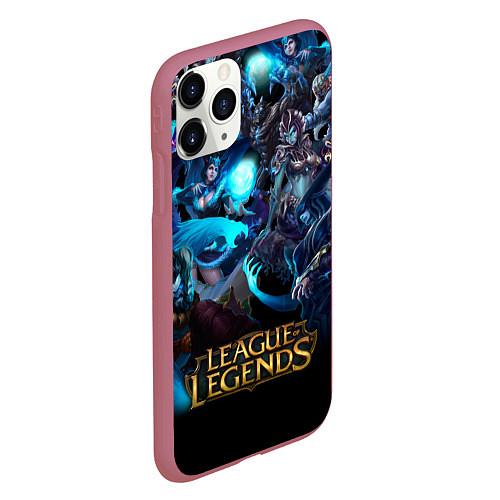 Чехол iPhone 11 Pro матовый LEAGUE OF LEGENDS ЛИГА ЛЕГЕНД ГЕРОИ / 3D-Малиновый – фото 2