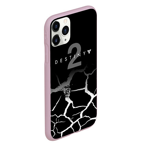 Чехол iPhone 11 Pro матовый Destiny Трещины по всюду / 3D-Розовый – фото 2