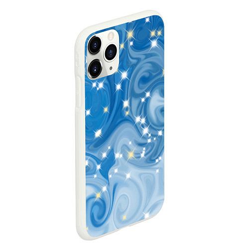Чехол iPhone 11 Pro матовый Голубая метелица / 3D-Белый – фото 2