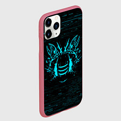 Чехол iPhone 11 Pro матовый DEAD SPACE АЙЗЕК КЛАРК НЕОН МЁРТВЫЙ КОСМОС, цвет: 3D-малиновый — фото 2